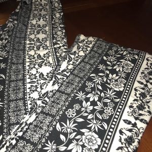 Tribal print boot cut stretchy flare pants